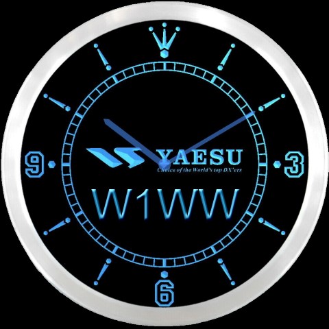 Call sign Yaesu Round LED Clock